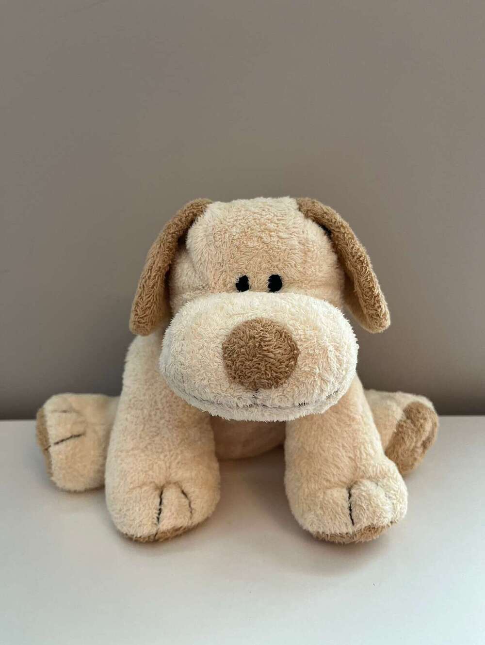 TY Pluffies Collection “Plopper” the Dog - No Hang *Rare* (8.5 inch)